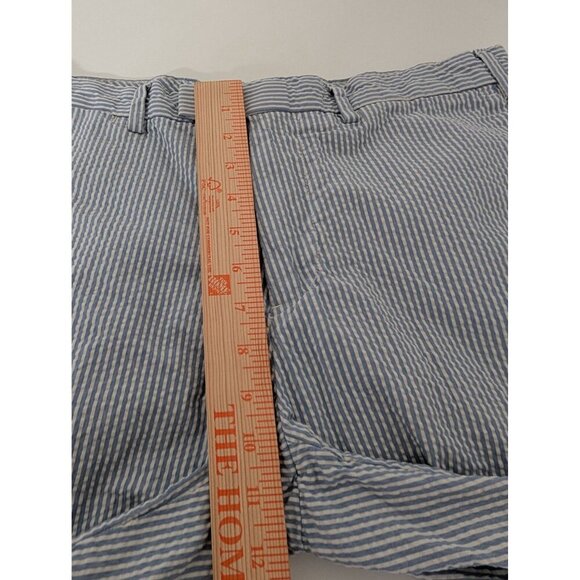 Polo Ralph Lauren Seersucker Shorts Mens Size 35 Blue Suffield Fit Striped - Picture 7 of 9